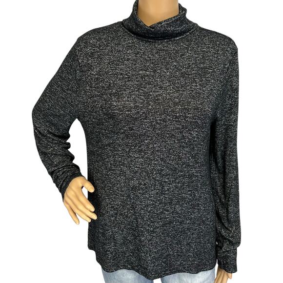 2/$30 J. Crew Signature Cozy Yarn Turtleneck Sweater Gray Long Sleeve Size L - Picture 4 of 12